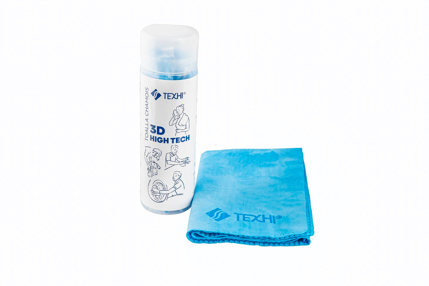 TOALLA CHAMOIS HIGH TECH 3D AZUL